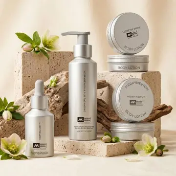 Recyclable Aluminum Cosmetic Container Set for Shampoo, Body Wash and Face Cream, Custom Color & Logo Metal Packaging Factory
