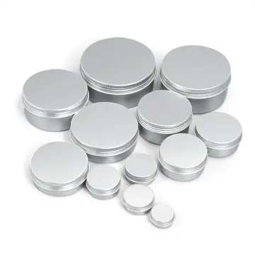5ml--250ml Round Aluminum Cosmetic Tin Container Metal Aluminum Jar