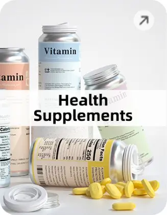 health supplement aluminum jar