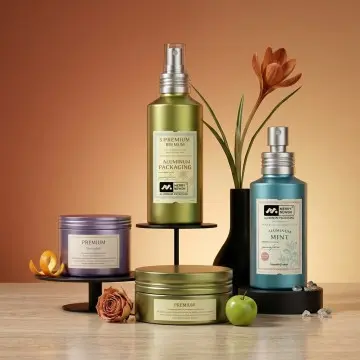 Luxury Aluminum Cosmetic Bottle & Jar Duo for Premium Skincare, OEM/ODM Metal Containers with Lotion and Mist Pump Heads