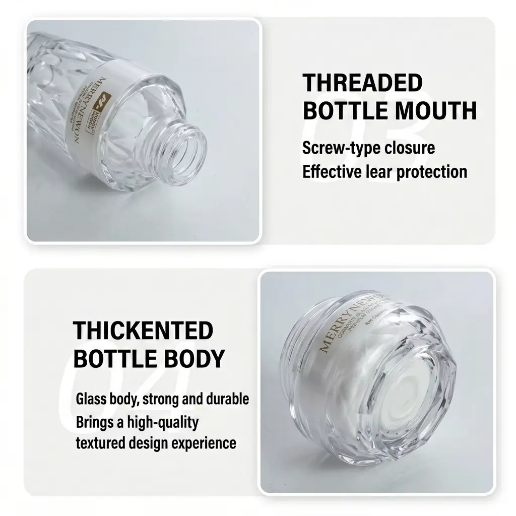 glass cosmetic bottles