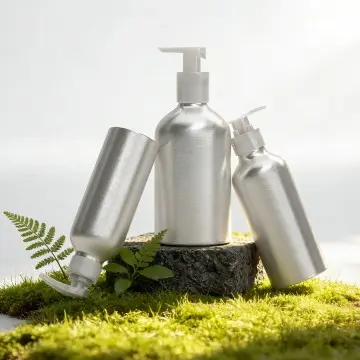 Brushed Aluminum Premium Pump Bottle for Anti-Aging Serum