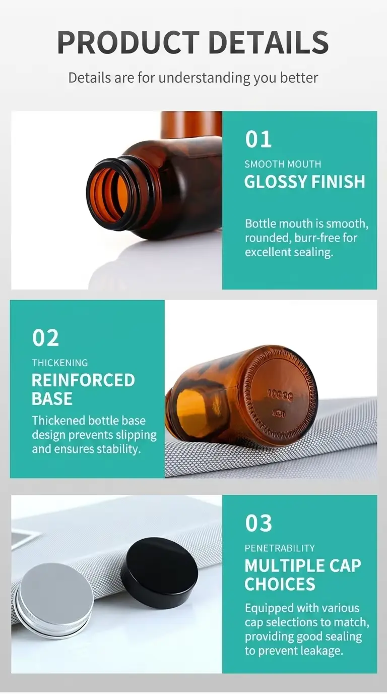 300g glass medicine jar