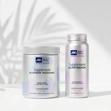 Custom Logo 100-300g Aluminum Bottle for Supplement Gummy Packaging BPA-Free Airtight OEM