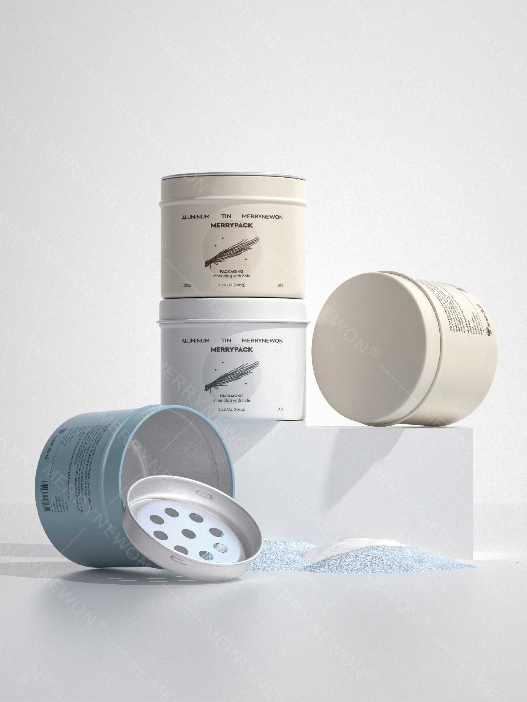 Aluminum Seasoning Salt & Pepper Container with Lid
