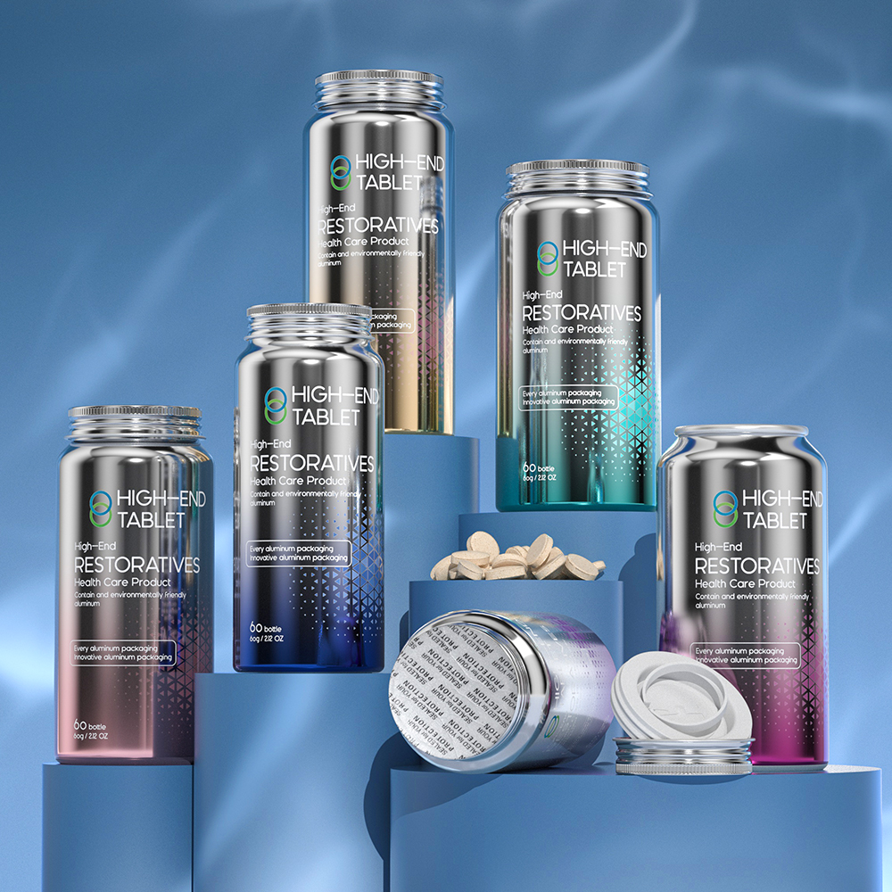 Gradient Aluminum Bottles - Screen-Printed, MOQ 5000