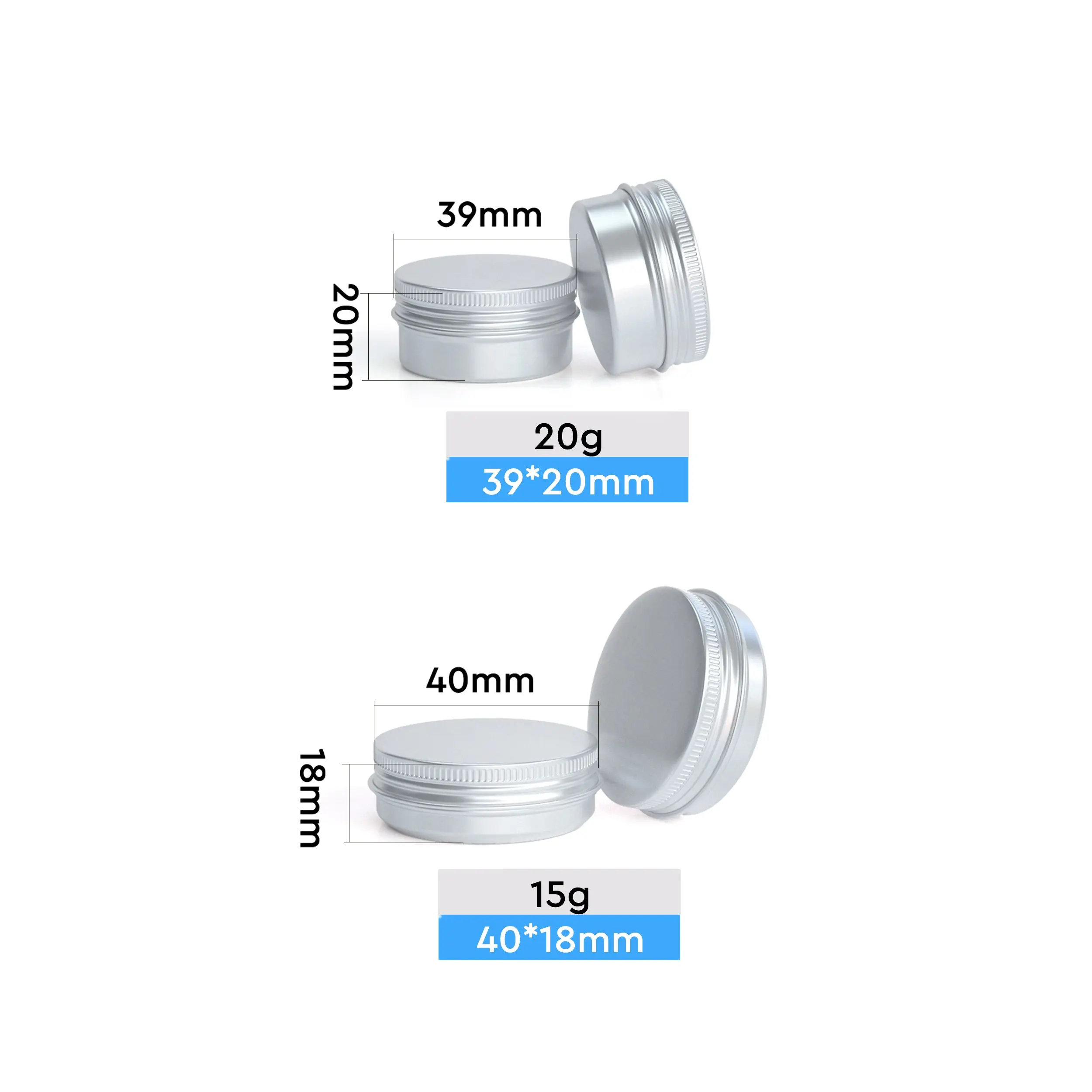 small capacity aluminum jar
